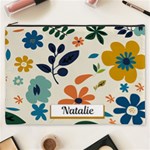 Multi Flower Pattern Cosmetic Bag (XXXL) Front