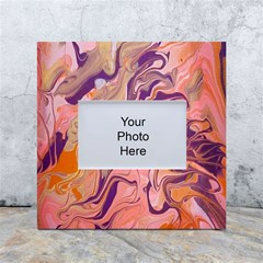 Pink Ribbon White Box Photo Frame 4  X 6 