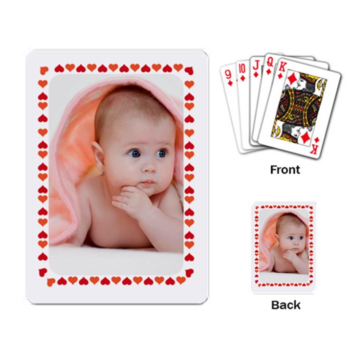 Personalized Photo Love Frame Playing Cards Single Design (Rectangle)