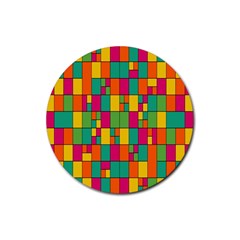 Abstract-background Rubber Coaster (round)