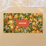 Custom Orange Any Text Name 54 X27  Super Absorbent Beach Towel	 Front