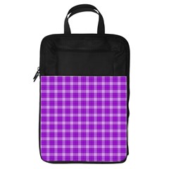 Purple Plaid Tartan 3 Foldable Shoe Storage Bag