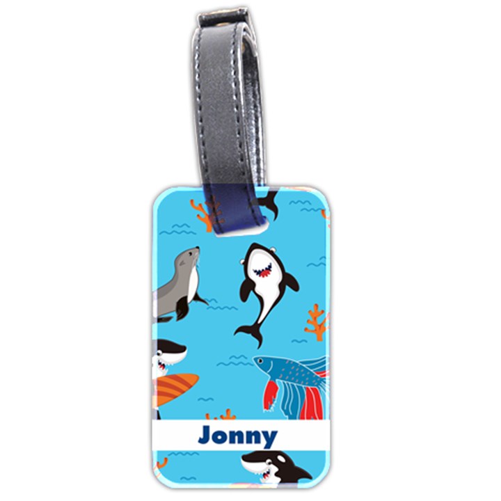 Personalized Name Ocean Theme Luggage Tag (two sides)