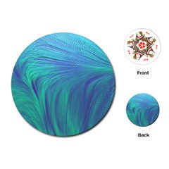 Psicodelia Zyguratti Texture Cyanturquoise Playing Cards Single Design (round)