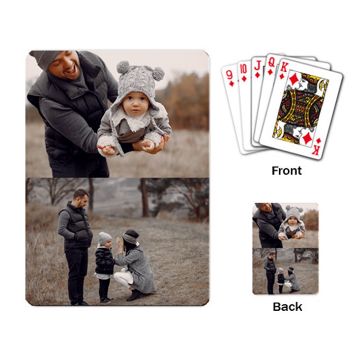 2 Photo Collage Playing Cards Single Design (Rectangle)