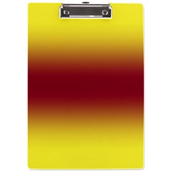 Electric Yellow To Burgundy Red Bilinear Gradient A4 Acrylic Clipboard