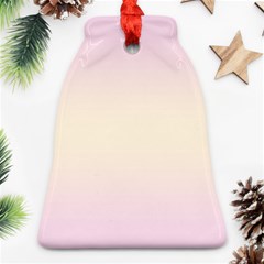 Pink Lace To Cream Yellow Bilinear Gradient Ornament (bell)