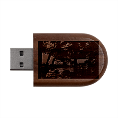 Los Alerces National Park Waterfront Landscape, Argentina002 Wood Oval Usb Flash Drive