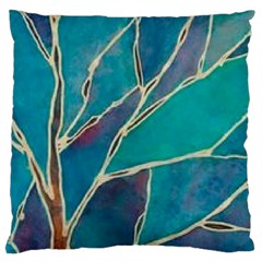 Aqua Batik, Abstract, Colorful Large Cushion Case (one Side)