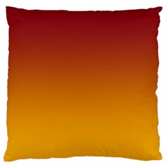 Burgundy Red To Amber Orange Linear Gradient Large Cushion Case (one Side)