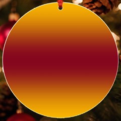 Amber Orange To Burgundy Red Bilinear Gradient Uv Print Acrylic Ornament Round