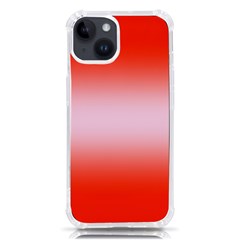 Scarlet Red To Pink Lace Bilinear Gradient Iphone 14 Tpu Uv Print Case