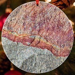 Red And Gray Rock Texture Print Uv Print Acrylic Ornament Round