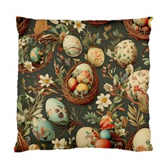 Charming Seamless Pattern Vintage Easter Floral Motif Standard Cushion Case (one Side)
