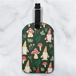 Gnomes Pattern Nappa Leather Luggage Tag Rectangle Back