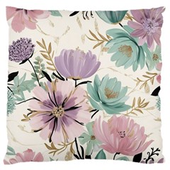 Flowers Pattern Floral Large Cushion Case (one Side)
