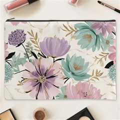 Flowers Pattern Floral Cosmetic Bag (xxxl)