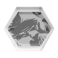 Blue Winter Camouflage, Military Camouflage Hexagon Wood Jewelry Box