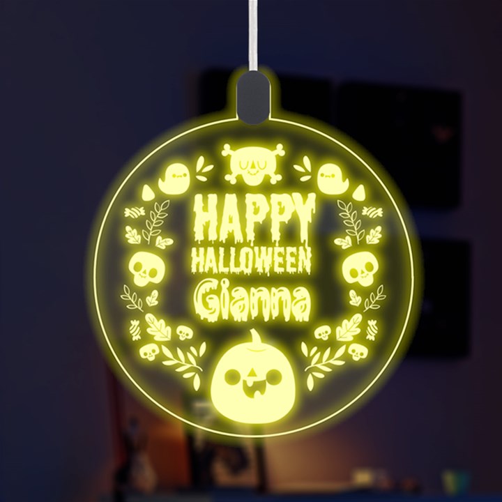 Personalized Happy Halloween Name Any Text LED Acrylic Ornament LED Acrylic Ornament