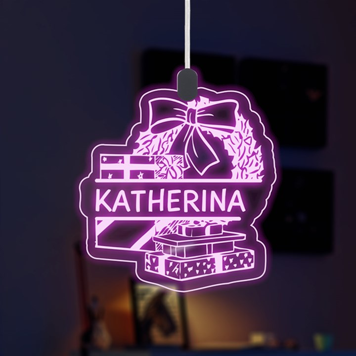 Personalized Xmax Box LED Acrylic Ornament