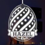 Personalized Name Easter Pattern 14 LED Acrylic Ornament Front