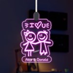 Happy Valentine LED Acrylic Ornament Front