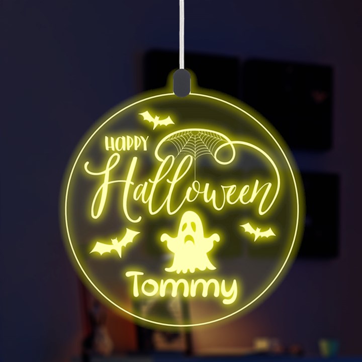 Happy Halloween Ghost LED Acrylic Ornament