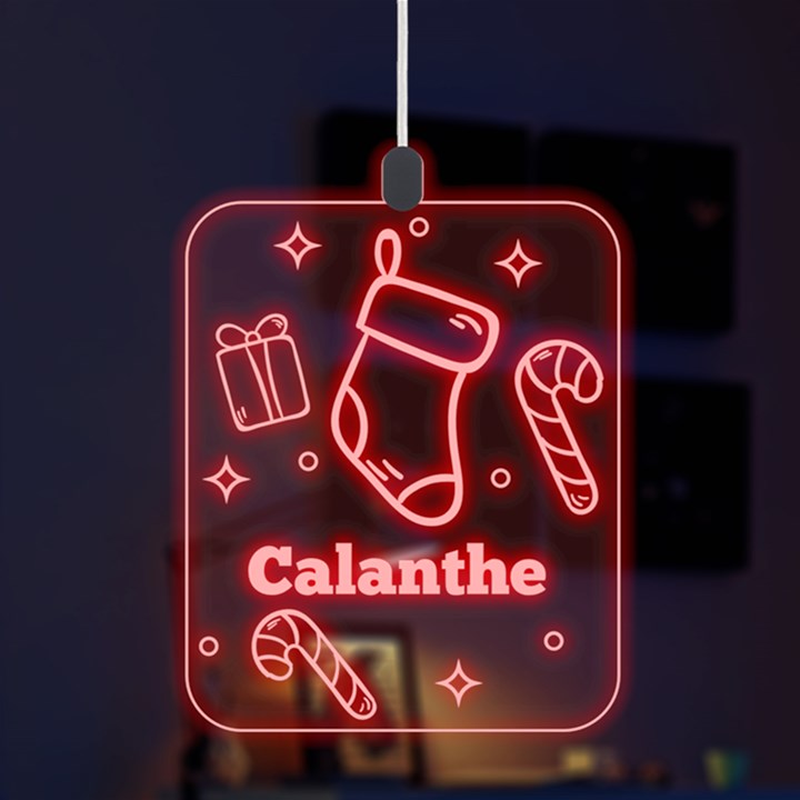 Christmas Stocking LED Acrylic Ornament