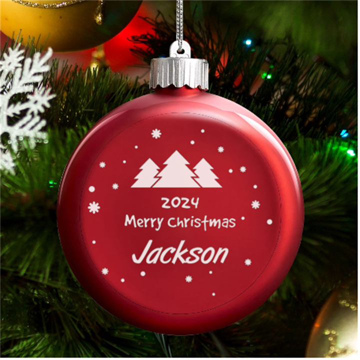 Christmas LED Glass Round Ornament