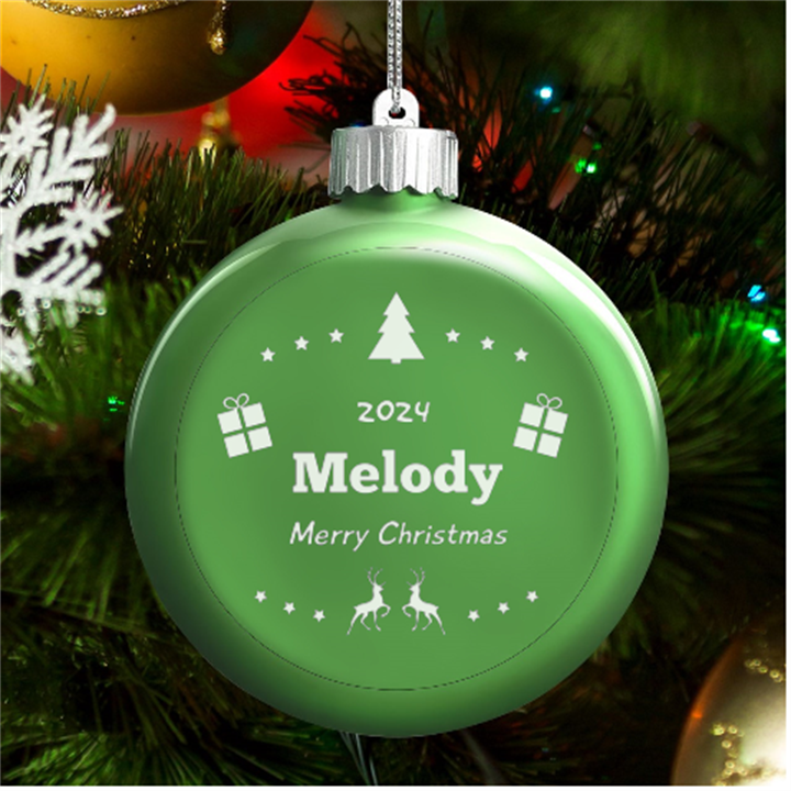 Christmas LED Glass Round Ornament