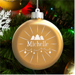 Christmas LED Glass Round Ornament Front