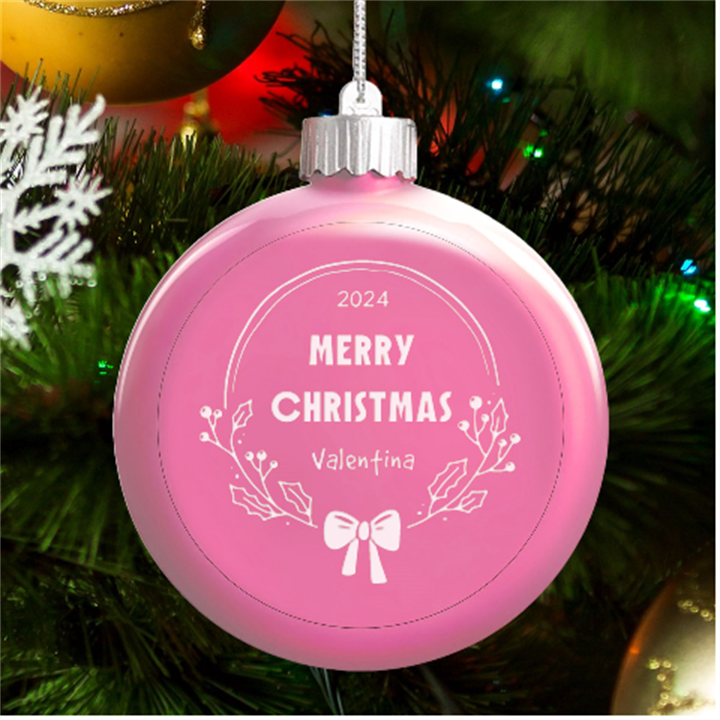 Christmas LED Glass Round Ornament