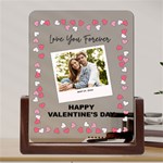 Personalized Couple Valentine Day Any Text Acrylic UV Print 6  Tabletop Frame (U-Shape) Front