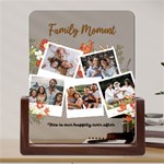 Personalized 5 Photo Polaroid Style Couple Family Name Any Text Acrylic UV Print 6  Tabletop Frame (U-Shape) Front