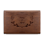 Personalized Leaf Frame Name Wood Oval USB Flash Drive Wood Oval USB Flash Drive Box