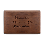 Personalized Leaf Deco Name Wood Oval USB Flash Drive Wood Oval USB Flash Drive Box
