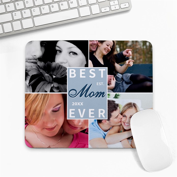 Best Family Ever Photo Collage  Large Mousepad
