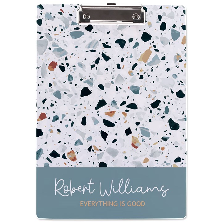 Marble Name Acrylic Clipboard A4 Acrylic Clipboard