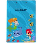 Personalized Mermaid Name A4 Acrylic Clipboard A4 Acrylic Clipboard Back