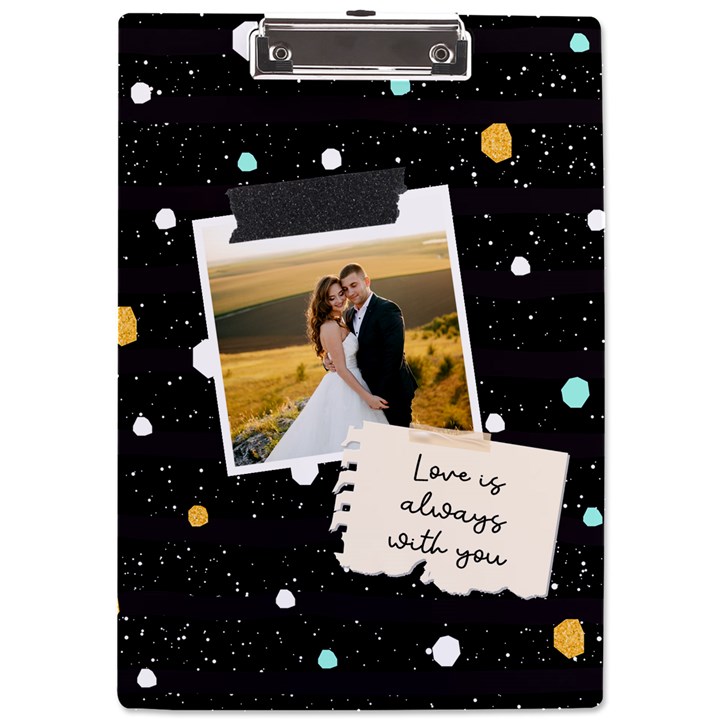 Personalized Dot Photo Name A4 Acrylic Clipboard A4 Acrylic Clipboard