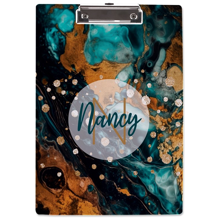 Marble Name Acrylic Clipboard A4 Acrylic Clipboard