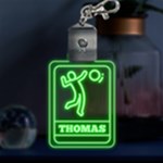 Personalized Name Sport LED Key Chain Front