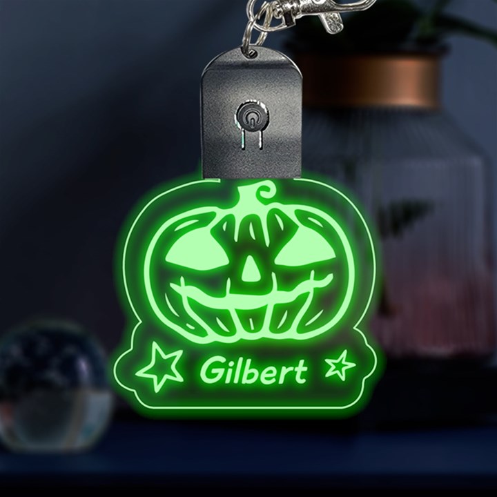 Personalized Name Halloween Multicolor LED Acrylic Ornament