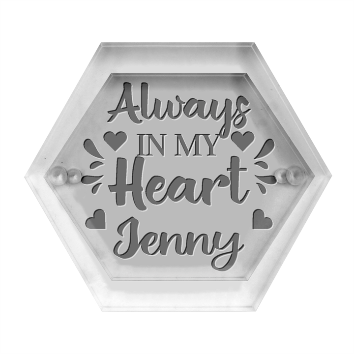 Personalized Couple Love Name Hexagon Wood Jewelry Box Hexagon Wood Jewelry Box