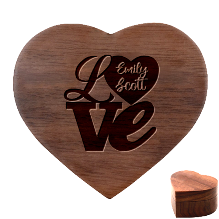 Personalized Love Anniversary Heart Wood Jewelry Box Heart Wood Jewelry Box