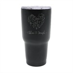 Personalized Couple Name Any Text Love Heart 30oz Thermal Travel Tumbler 30oz Thermal Travel Tumbler Front