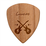 Personalized couple rock Guitar Picks Set Guitar Shape Wood Guitar Pick Holder Case And Picks Set Pick