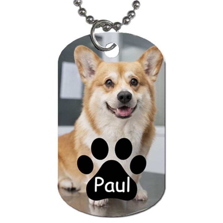 Photo Name Dog Tag Dog Tag (One Side)