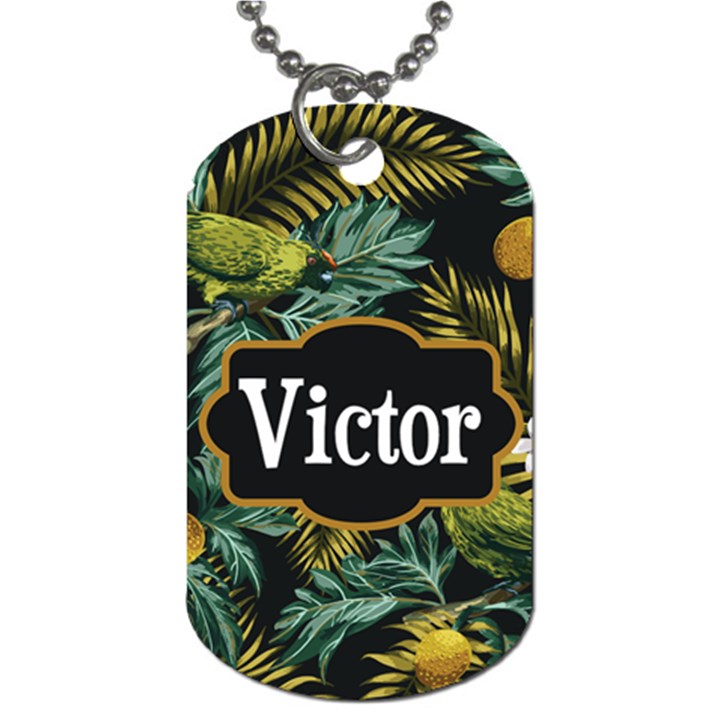 Tropical Name Dog Tag Dog Tag (One Side)