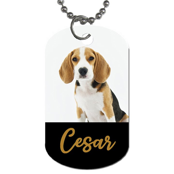 Photo Name Dog Tag Dog Tag (One Side)